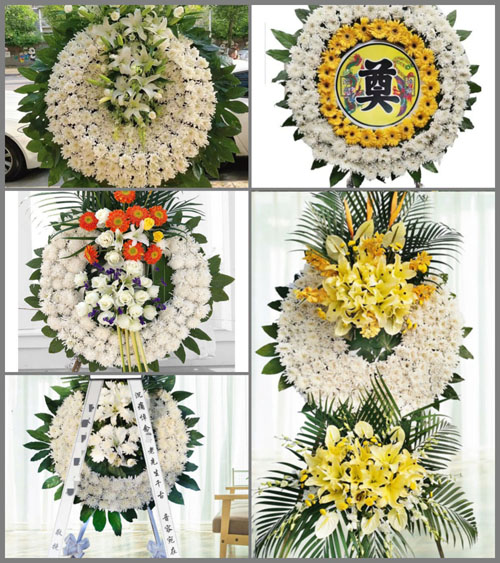 山西晋中灵石县夏门镇柏坡底村花圈速递